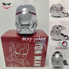 Iron Man MK5 1:1 AUTOKING Silver Helmet Wearable Voice-control Cosplay NEW