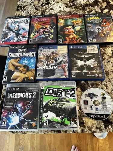 PS2 PS3 PS4 Video Game Lot Robots Powerpuff Girls Crash Bandicoot Batman Arkham