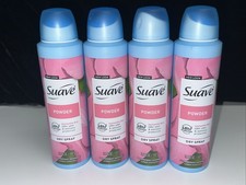 4 Pack - Suave Dry Spray POWDER Instantly Dry Antiperspirant Deodorant, 3.8 oz
