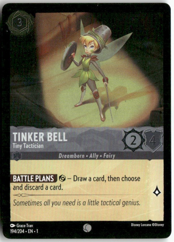 Tinker Bell - Tiny Tactician 194/204 The First Chapter Cold Foil NM/M Lorcana