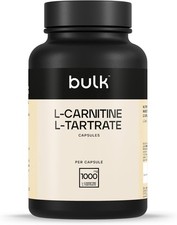Bulk L-Carnitine, L-Tartrate Capsules, 1000mg, Pack of 90