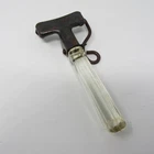 Pyrex Flameware Removable Handle Pot Pan Holder Glass Steel USA Vintage