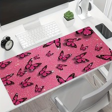 40 90cmExtra Large Butterfly Mouse Pad - Non-Slip Gaming  Office Desk Mat with
