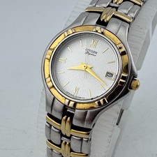 Citizen Quartz Watch 6010-H04538 Women Dual Tone Japan Analog New Battery 6.75"