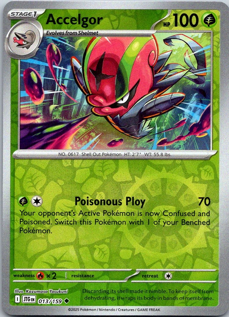 Accelgor Reverse Holo Uncommon SV09: Journey Together - 013/159 NM