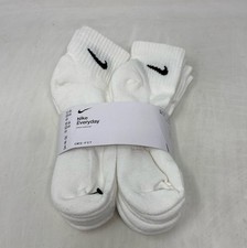 Nike Everyday Cotton Cushioned Ankle Socks 6-Pack White Size M