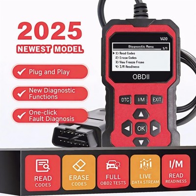 V410 OBD2 Scanner Check Engine Light Fault Code Reader Car Diagnostic Tool