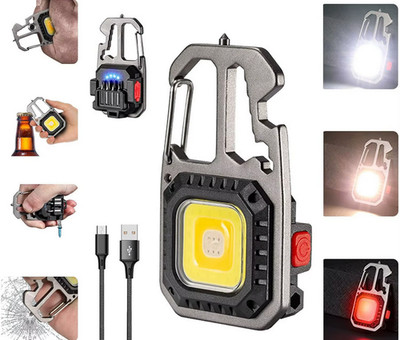 Taschenlamp LED Mini COB Schlüsselbund Licht 500 Lumen Wiederaufladbare Werkzeug
