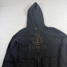 Element Skateboards Mens Full Zip Hoodie Blac...