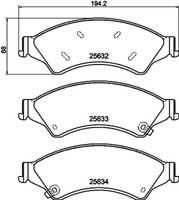 Hella Pagid Bremsbelagsatz Scheibenbremse 8DB 355 020-781 FüR Ford TKE Ranger VW