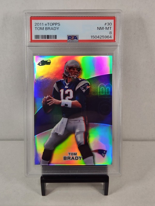 2011 eTopps #30 Tom Brady /749 PSA NM-Mint 8 Patriots POP 8