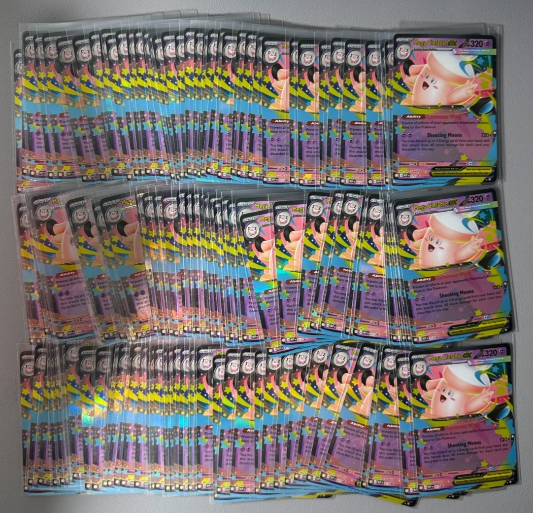 Pokemon Mega Clefable ex MEP EN 072 Black Star promo Moonlit Tin LOT OF 120