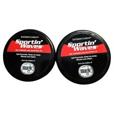 LOT of 2 SoftSheen-Carson Sportin' Waves Gel Pomade Sportin Wavitrol III, 3.5 oz