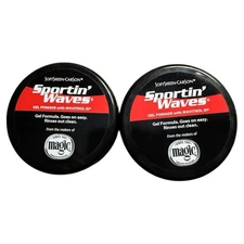 LOT of 2 SoftSheen-Carson Sportin' Waves Gel Pomade Sportin Wavitrol III, 3.5 oz