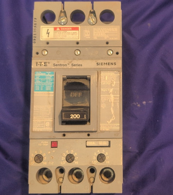 ITE Sentron FXD63B200 Circuit Breaker 200A 600VAC 3-Pole AC Industrial