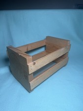 Vintage Napa Valley Wooden 20 CD Storage Crate Desktop Media Rack Box Holder