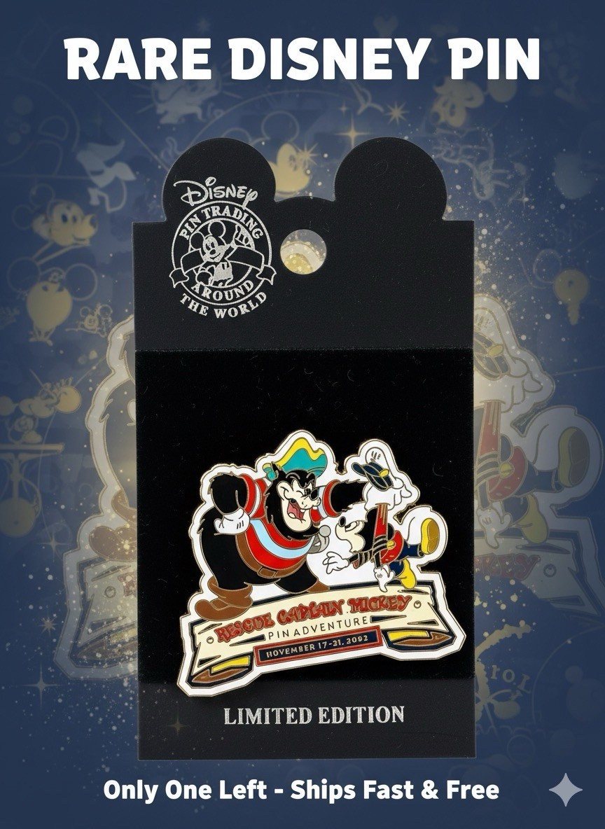 Disney Pin Rescue Captain Mickey LE 2002 Pin Trading Event Rare