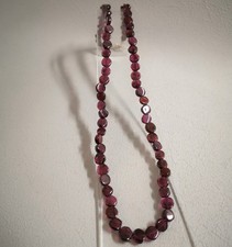 Granatschmuck Kette Granat Halskette Steinkette Trachten Vintage Silber 925/-