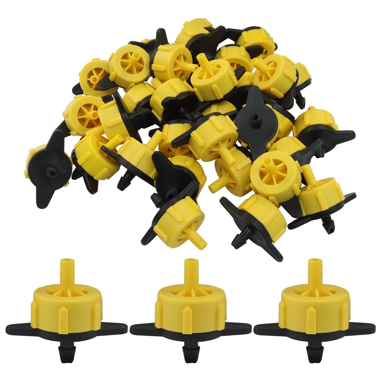 Jiozermi 50 Pcs 1/2 GPH Pressure Compensating Drip Emitters, 1/2GPH