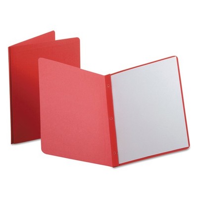 Oxford Report Cover, 3 Fasteners, Panel and Border Cover, Letter, Red, 25/Box