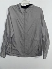 ALL IN MOTION LIGHTWEIGHT STRETCH JACKET WATER RESISTENT GRAY FULL ZIP SIZE M