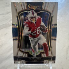 Panini 2025 Select Football Premier Level Ty Johnson Bills #186 White Shock /799