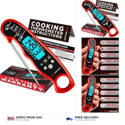 Alpha Grillers Meat Thermometer Digital   Instant Read Food Thermometer for C...