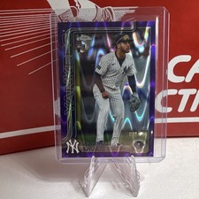 2025 Topps Chrome Update Jorbit Vivas Purple Raywave Refractor Rookie Yankees
