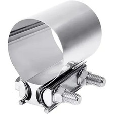 Exhaust Pipe Clamp, 2.0&rdquo; 2.25&rdquo; 2.5&rdquo; 2.75&rdquo; 3.0&rdquo; 4.0&rdquo; Butt Joint Stainles  4 Inch