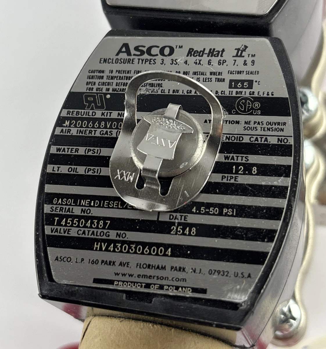 ASCO Red-Hat II Solenoid Valve HV430306004 12.8W (Sold As Is) photo 3