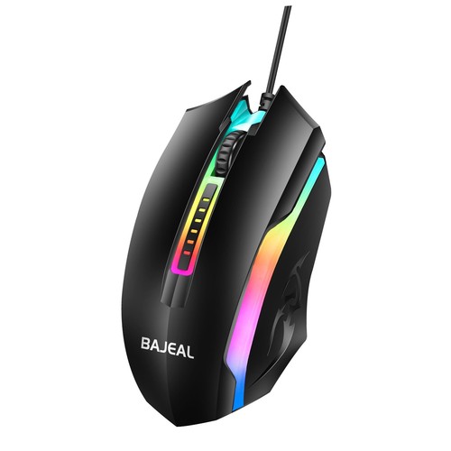 USB Wired Optical Mouse with Lightweight Luminous Design from BajealD12