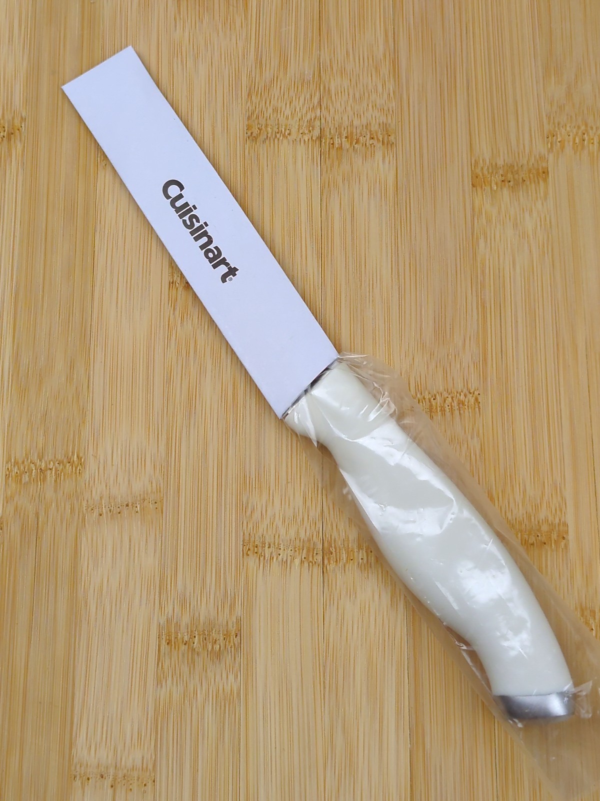 Cuisinart COLORPRO Collection 4.5" STEAK Knife, WHITE Handle w/ Silver Cap, NEW