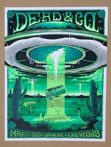 Dead & Co Sphere Poster May 17 Jim Mazza AP Signed #/65 Paper Regular Edition