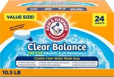 Clear Balance Swimming Pool Care Tablets – 24 Count, Resealable & Easy to Use
