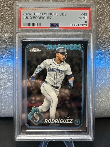 2024 Topps Chrome Lids Julio Rodriguez PSA 9 POP of 1 None Higher💥💥 - Picture 1 of 3