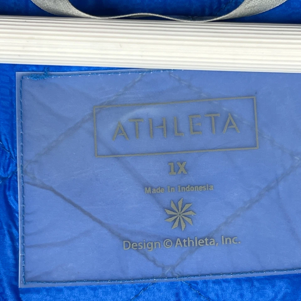 Athleta Ski Jacket Womens 1X Blue Recco Winter Primaloft Heavy Duty Warm Comfort - Image 4 of 4