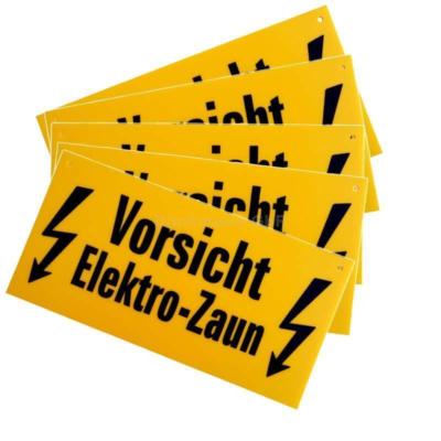 5 x Warnschilder  '' Vorsicht  Elekro-Zaun '',Weidezaun
