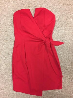 open lace back dress Simple Red Satin A-line Homecoming Dress, Cheap Short Party Dresses for  Girls, MH305 main image 1