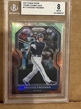 2021 Panini Prizm Freddie Freeman cosmic Haze prizms BGS 8 Atlanta Braves