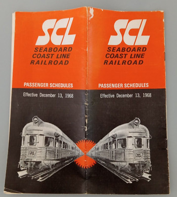 Seaboard Coast Line Railroad SCL Personenfahrpläne 13. Dezember 1968