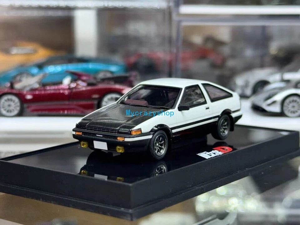 CR AUTOart 1:64 JDM Carbon Hood AE86 SPRINTER TRUENO Initial D Model Car ABS - Image 2 of 4