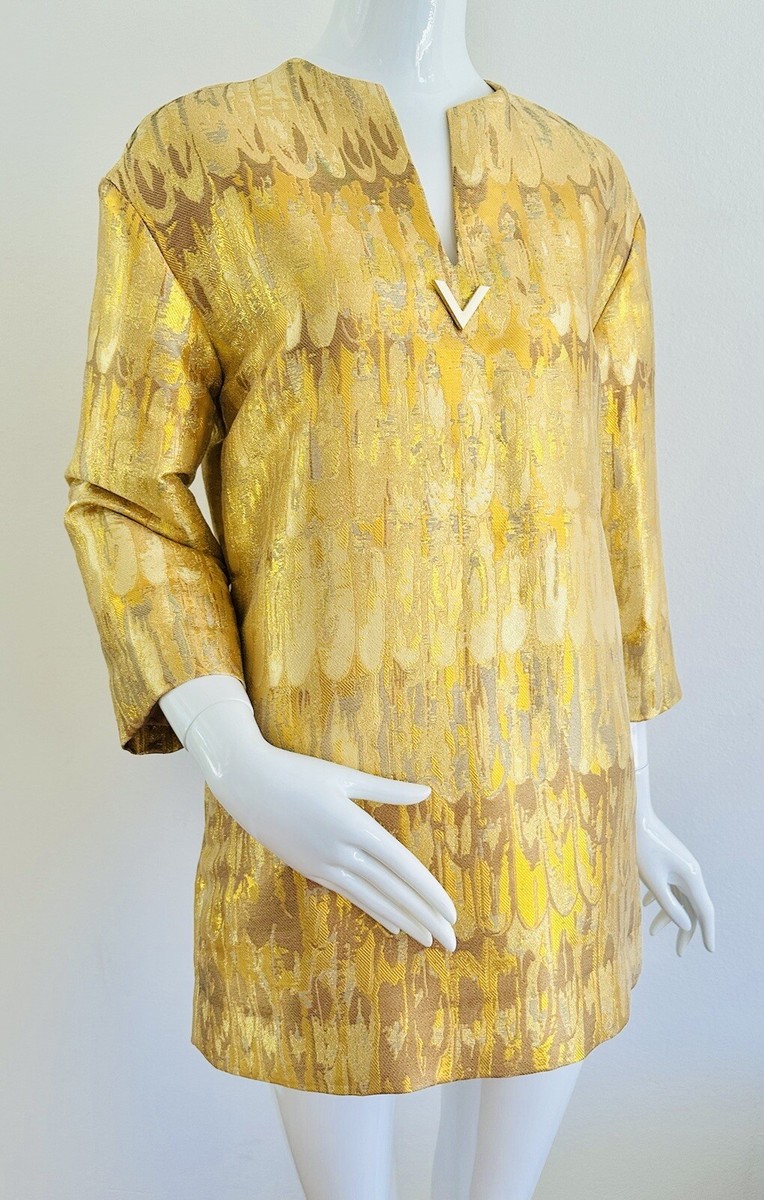 VALENTINO GARAVANI Golden Wings brocade Jaquard mini dress VALENTINO GARAVANI Golden Wings brocade Jaquard mini dress