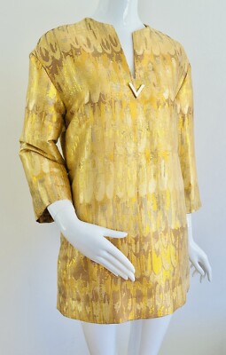 VALENTINO GARAVANI Golden Wings brocade Jaquard mini dress