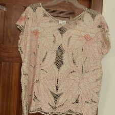 Royal Mohan’s Donna 2 pezzi insieme con gonna. Maniche ad aletta rosa/beige