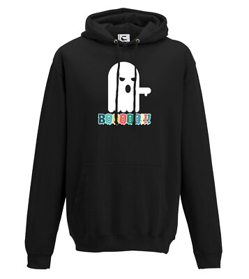 Halloween Hoodie Funny Cute Ghost Boo Hoodie Jumper Adults Teens