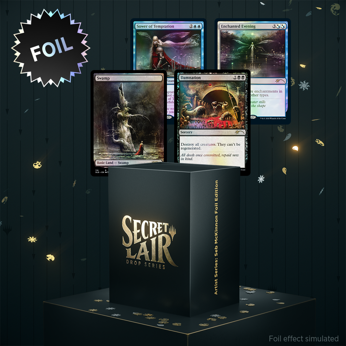 SECRET LAIR OPENED BOX Artist Series: Seb McKinnon FOIL SECRET LAIR OPENED BOX Artist Series: Seb McKinnon FOIL