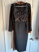 black asos dress size 4 pencil skirt lace