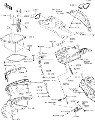 ULTRA310XSE'17 OEM (Hull-Front-Fittings) MIRROR-ASSY,LH,F ULTRA310XSE'17 OEM (Hull-Front-Fittings) MIRROR-ASSY,LH,F