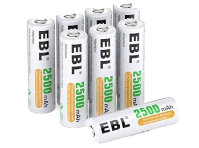 EBL 2500mAh 1.2V Rechargeable AA Batteries - 8 Pack