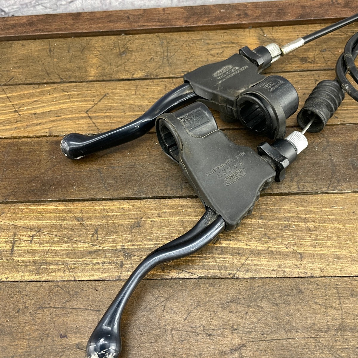 Leviers De Frein VTT Tommaselli Racer Vintage - Paire Gauche/droite En Aluminium, Avec Bottes Caoutchouc, D'occasion
